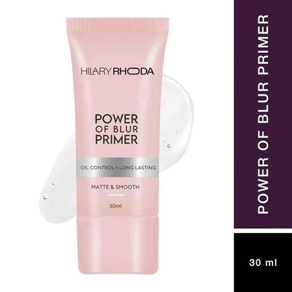 Hilary Rhoda Power of Blur Primer - Lightweight, Silicone-Based, Matte Finish, Oil-Control, Infused with Vitamins A & E, Waterproof, 30ml