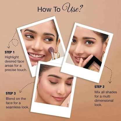 Hilary Rhoda Shimmer Bricks Highlighter Palette - Bronzers, Highlighters & Blushes, Highly Pigmented, Long-Lasting Glow (Shade 01, 8.1g)