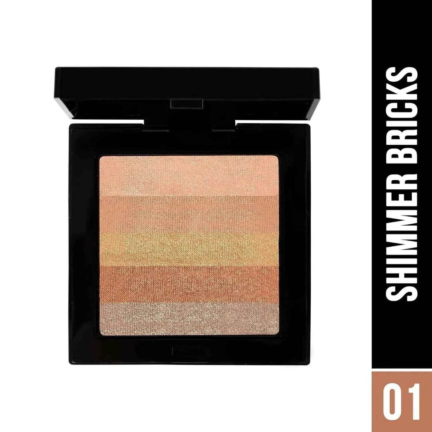 hilary rhoda shimmer bricks highlighter palette - bronzers, highlighters & blushes, highly pigmented, long-lasting glow (shade 01, 8.1g)