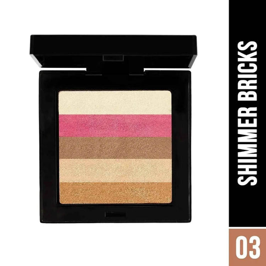 Hilary Rhoda Shimmer Bricks Highlighter Palette - Bronzers, Highlighters & Blushes, Highly Pigmented, Long-Lasting Glow (Shade 03, 8.1g)