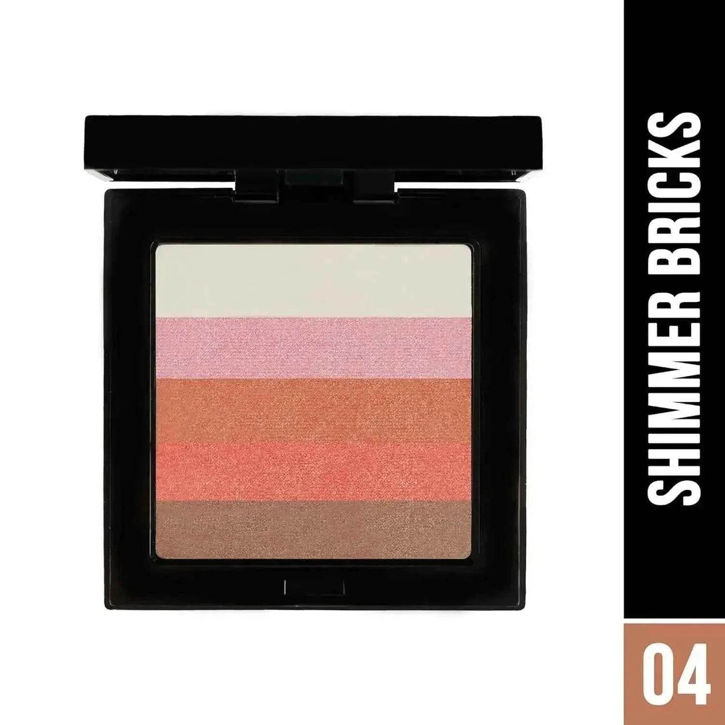 hilary rhoda shimmer bricks highlighter palette - bronzers, highlighters & blushes, highly pigmented, long-lasting glow (shade 04, 8.1g)