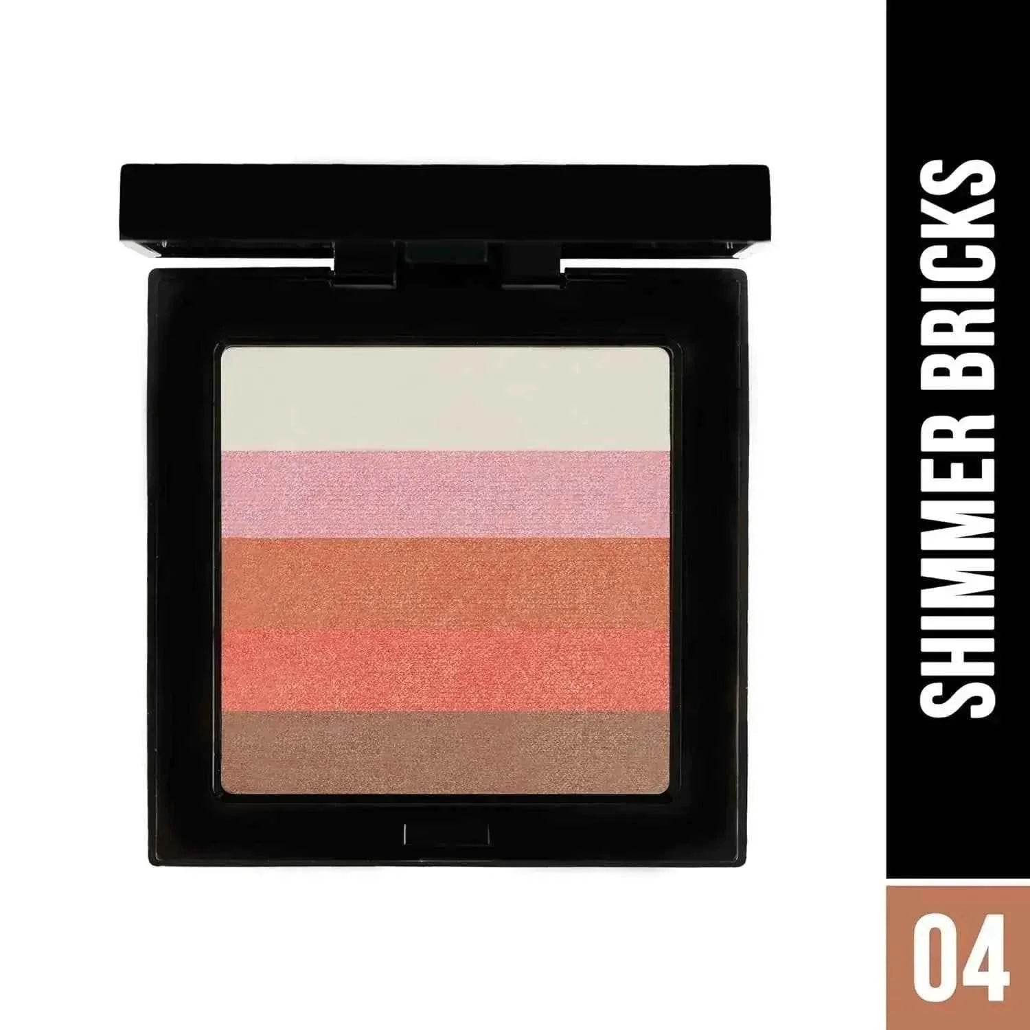 Hilary Rhoda Shimmer Bricks Highlighter Palette - Bronzers, Highlighters & Blushes, Highly Pigmented, Long-Lasting Glow (Shade 04, 8.1g)