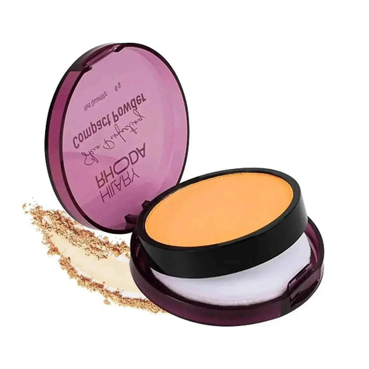 Hilary Rhoda Skin Perfecting Compact Powder - Caramel Puff (Shade 06) | Oil Control & Matte Finish | Buildable Coverage | Easily Blendable | 6g