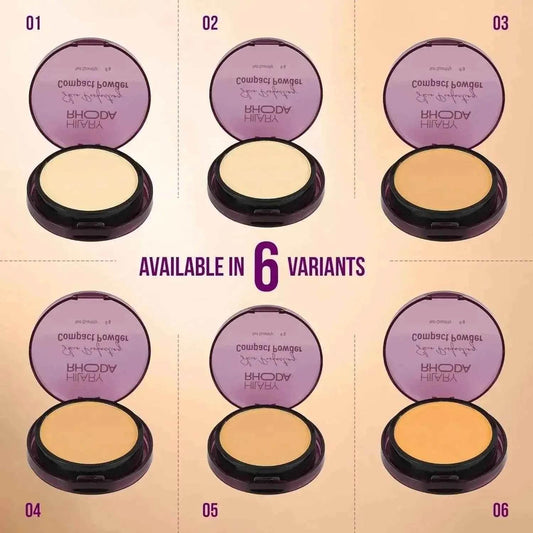 Hilary Rhoda Skin Perfecting Compact Powder - Nude Beige (Shade 04) | Oil Control & Matte Finish | Buildable Coverage | 6g