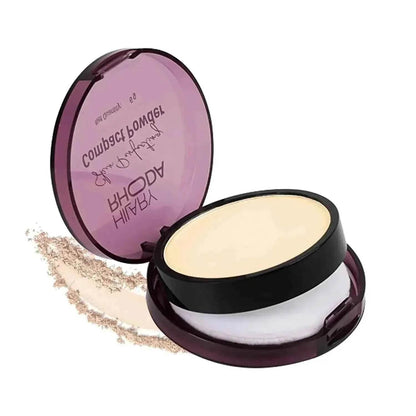 Hilary Rhoda Skin Perfecting Compact Powder - Vanilla Creme (Shade 01) | Oil Control & Matte Finish | Buildable Coverage | 6g