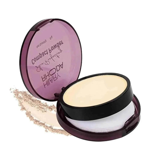 Hilary Rhoda Skin Perfecting Compact Powder - Vanilla Creme (Shade 01) | Oil Control & Matte Finish | Buildable Coverage | 6g