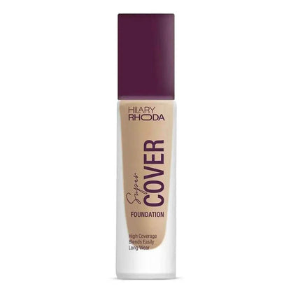 Hilary Rhoda Super Cover Foundation - High Coverage, Waterproof, 24-Hour Stay, Matte Finish, 30g (Nude Beige | Shade 03)