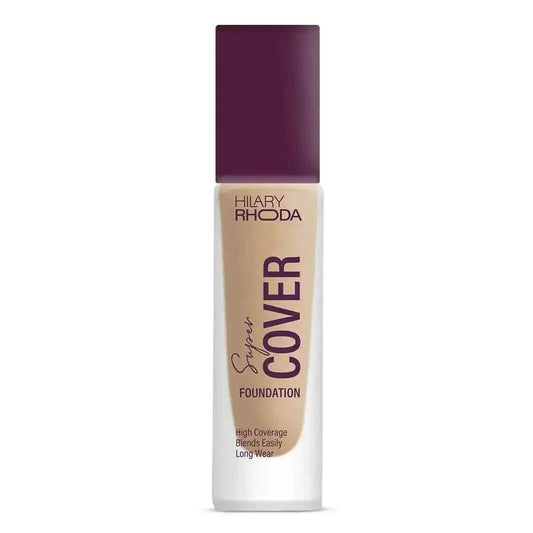 Hilary Rhoda Super Cover Foundation - High Coverage, Waterproof, 24-Hour Stay, Matte Finish, 30g (Nude Beige | Shade 03)