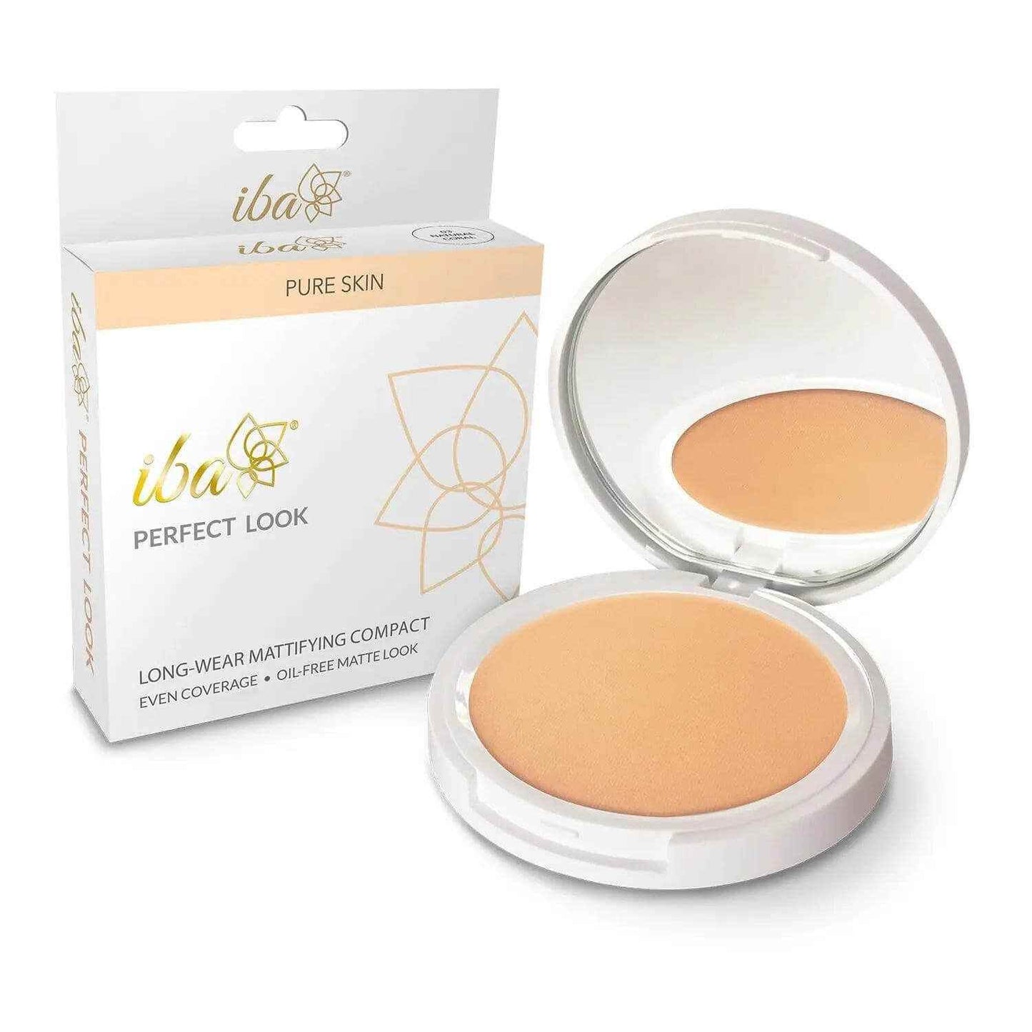 iba pure skin mattifying compact – natural coral (9g) | oil-free matte finish | long wear & even coverage | spf 15 | 100% natural, halal & vegan makeup