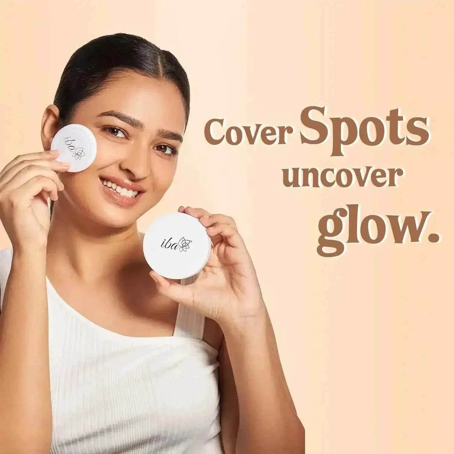 iba pure skin mattifying compact – snow white (9g) | oil-free matte finish | long wear, even coverage | spf 15 | natural, halal & vegan makeup