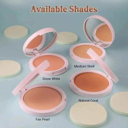 Iba Pure Skin Mattifying Compact – Snow White (9g) | Oil-Free Matte Finish | Long Wear, Even Coverage | SPF 15 | Natural, Halal & Vegan Makeup