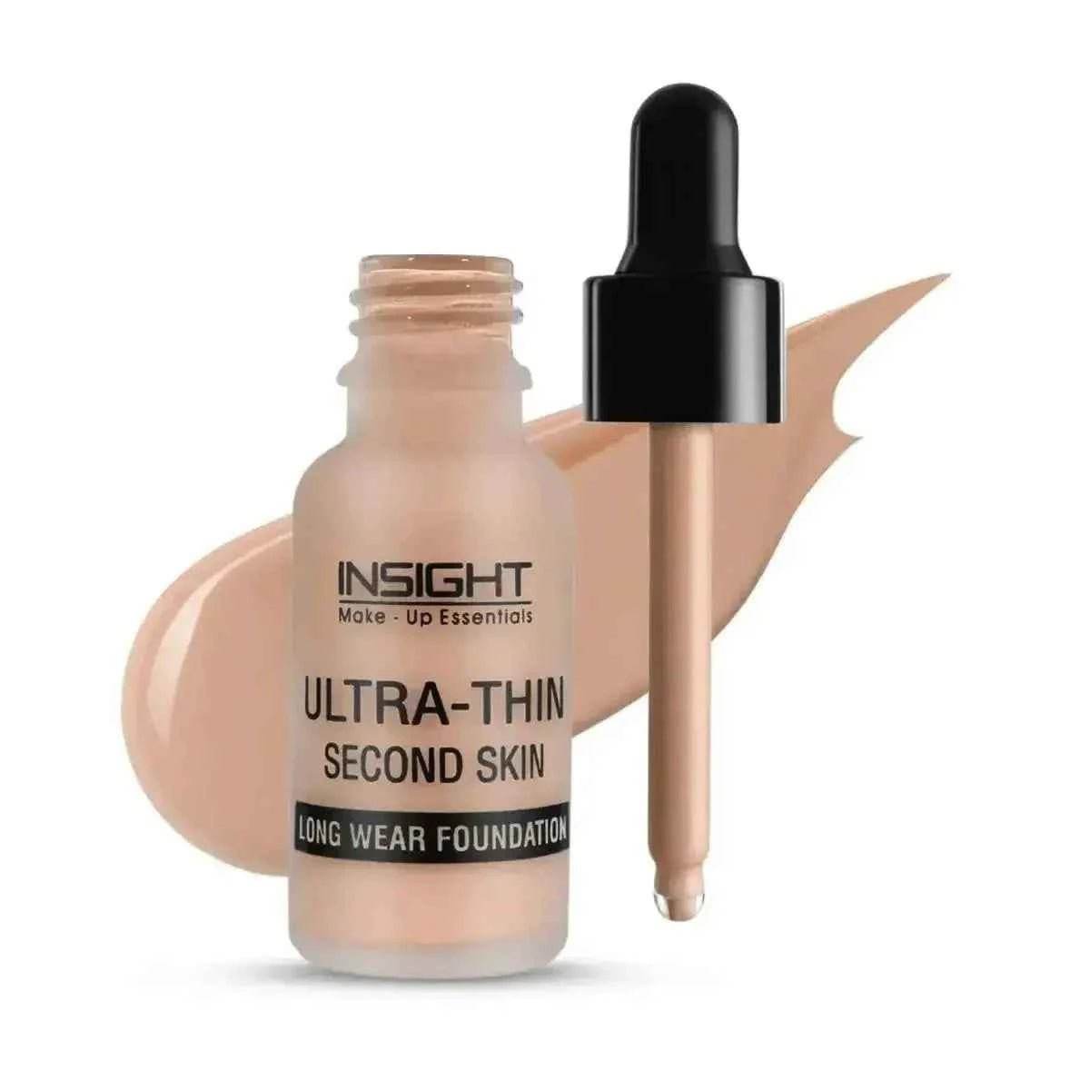 INSIGHT Cosmetics Ultra-Thin Second Skin Foundation - Long Wear, 20ml (01-Golden Honey)
