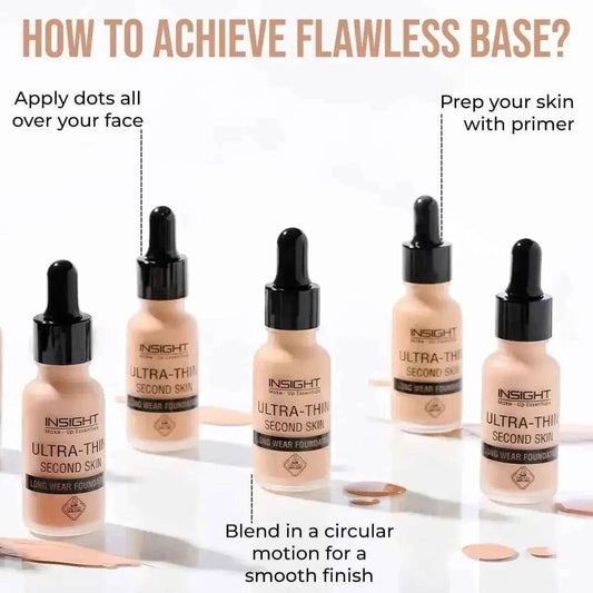 INSIGHT Cosmetics Ultra-Thin Second Skin Foundation - Long Wear, 20ml (01-Golden Honey)