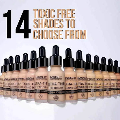 INSIGHT Cosmetics Ultra-Thin Second Skin Foundation - Long Wear, 20ml (01-Golden Honey)