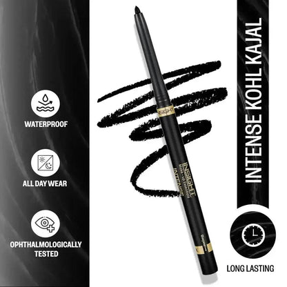 Insight Intense Kohl Kajal - Long-Lasting, Smudge-Proof (Black)