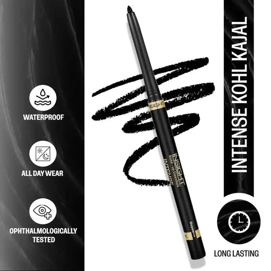 Insight Intense Kohl Kajal - Long-Lasting, Smudge-Proof (Black)