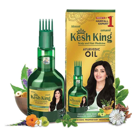 Kesh King Ayurvedic Anti Hairfall Hair Oil – 21 Natural Ingredients with Bhringraja, Amla & Brahmi | Reduces Hairfall, Promotes Hair Growth | 100ml Bottle