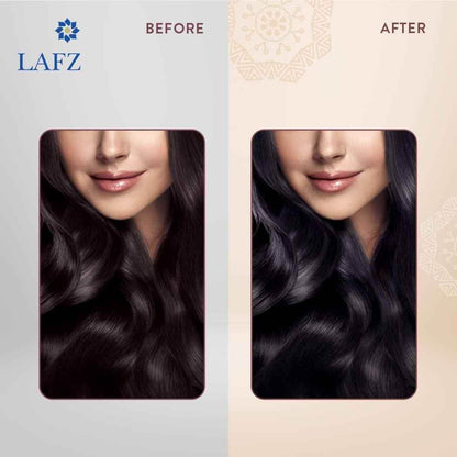Lafz Halal Permanent Hair Color – No Ammonia, Coffee & Argan Oil Infused | 100% Gray Coverage, Long-Lasting Natural Black | Smooth & Shiny Finish | Halal Certified Hair Dye for Men & Women, 130ml