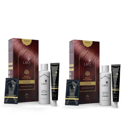 LAFZ Permanent Hair Color – No Ammonia, Coffee & Argan Oil Infused | 100% Gray Coverage, Long-Lasting Burgundy Color | Smooth & Shiny Finish | Hair Dye for Women & Men, Pack of 1