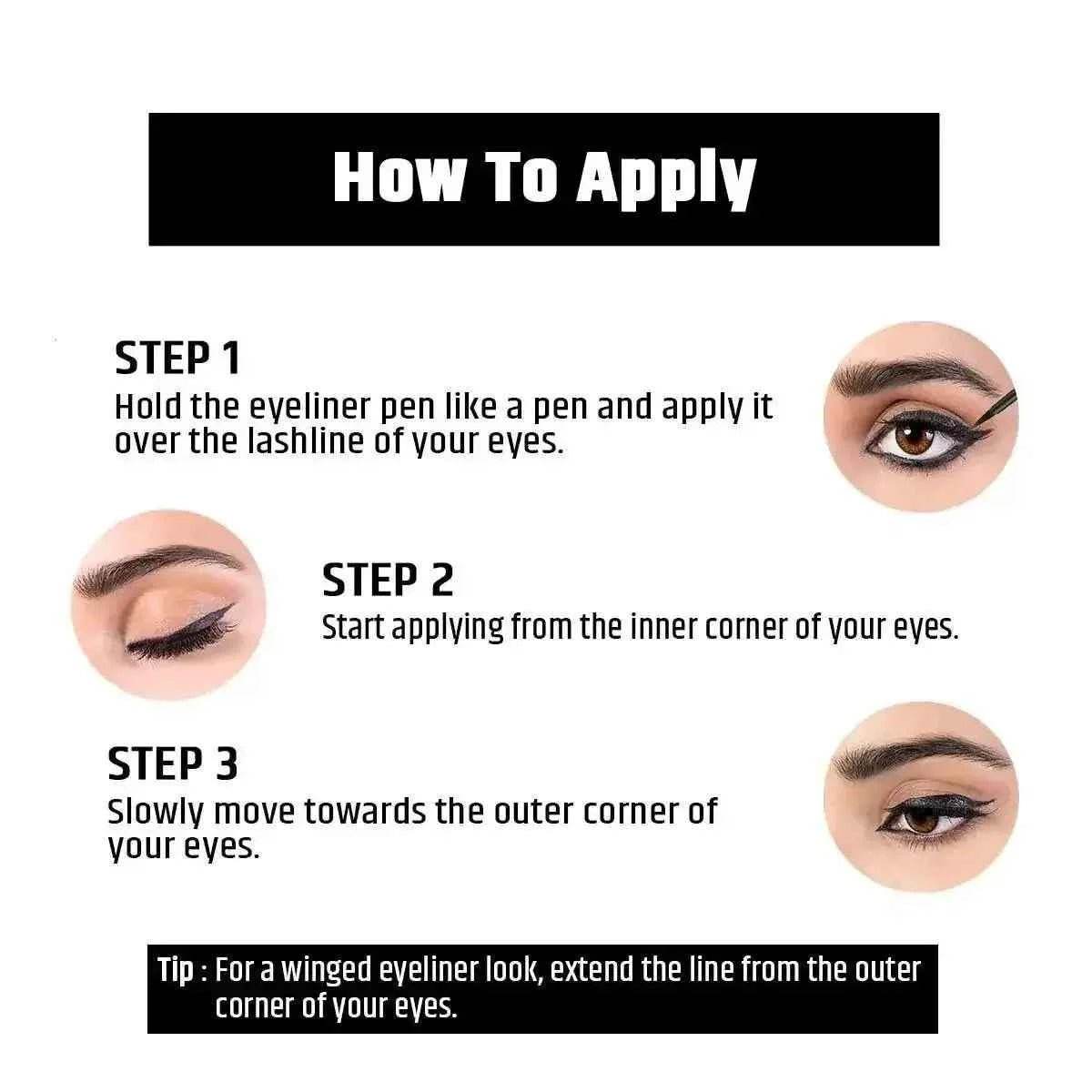 liner express eyepen - shiny black | precision tip, smudge-proof, long-lasting