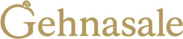 Gold 'Gehnasale' logo on a white background