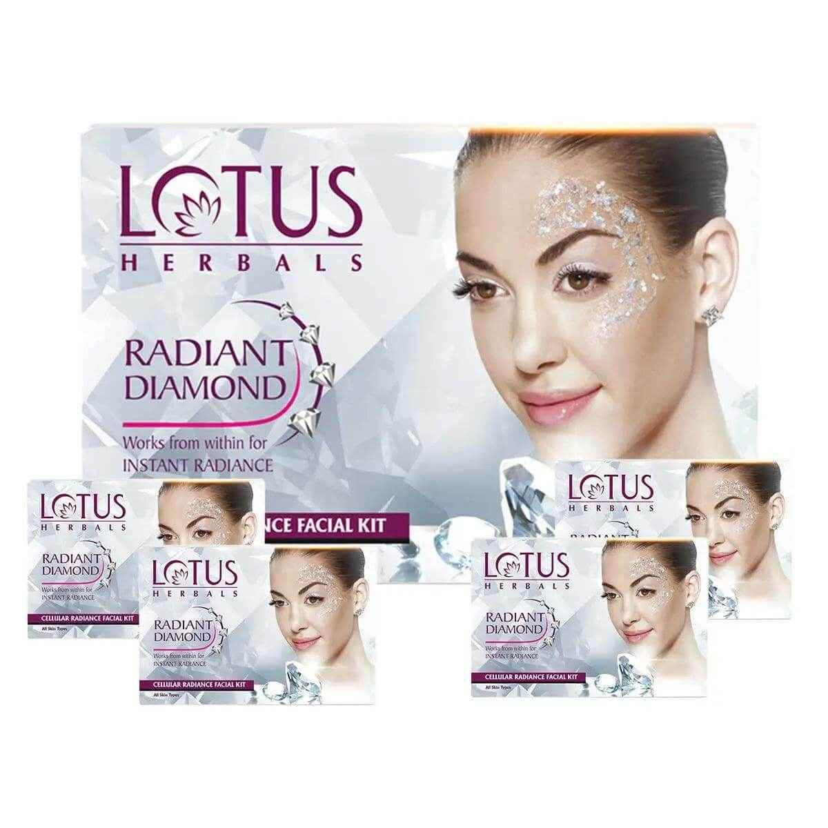 Lotus Herbals Radiant Diamond Cellular Radiance 4-in-1 Facial Kit