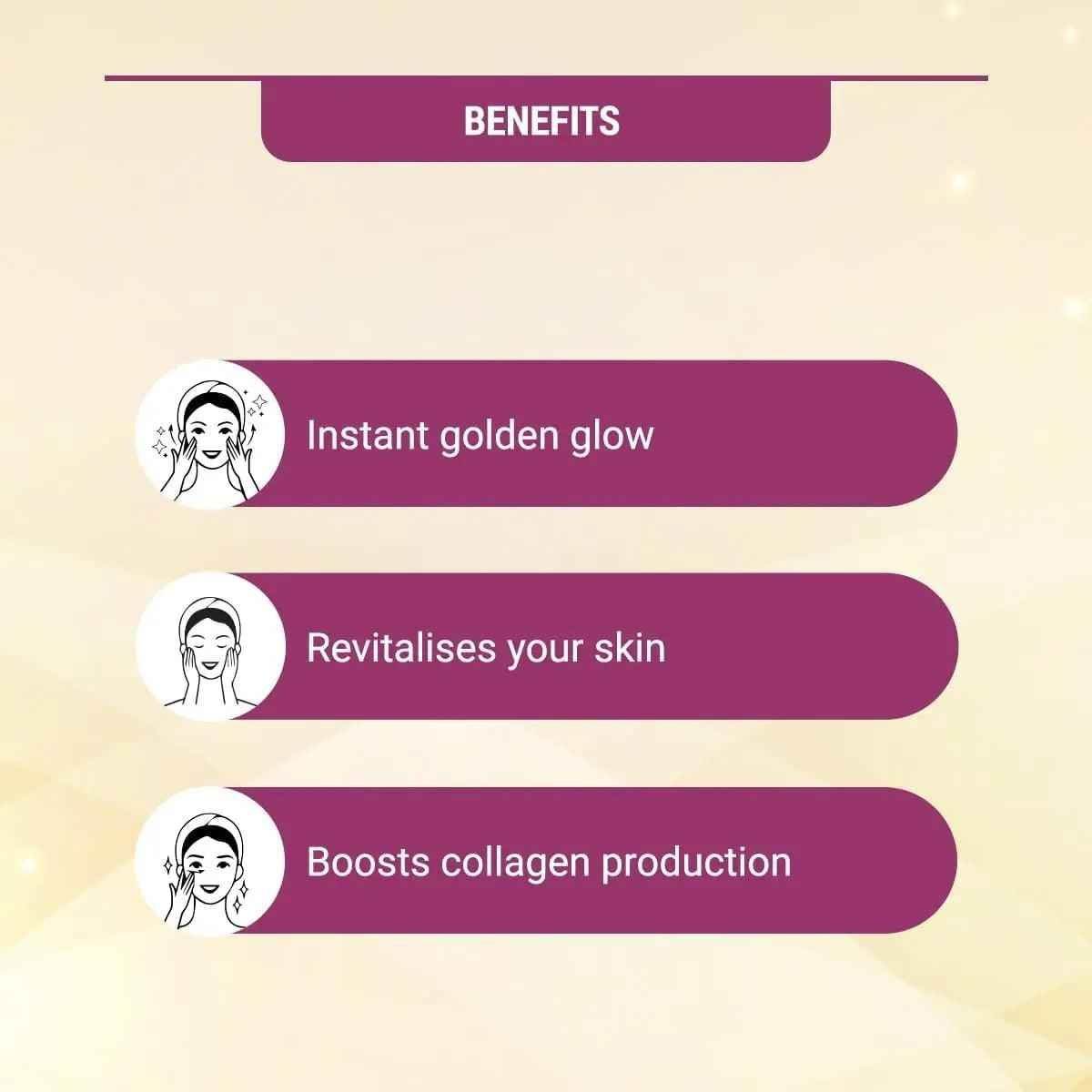 Lotus Herbals Radiant Gold Cellular Glow Facial Kit with 24K Gold Leaves – For Glowing Skin, All Skin Types, 37g