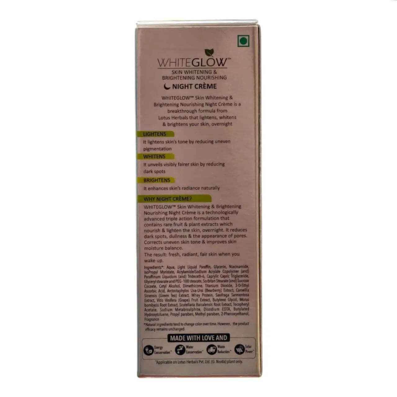 Lotus Herbals WhiteGlow Skin Whitening & Brightening Nourishing Night Cream