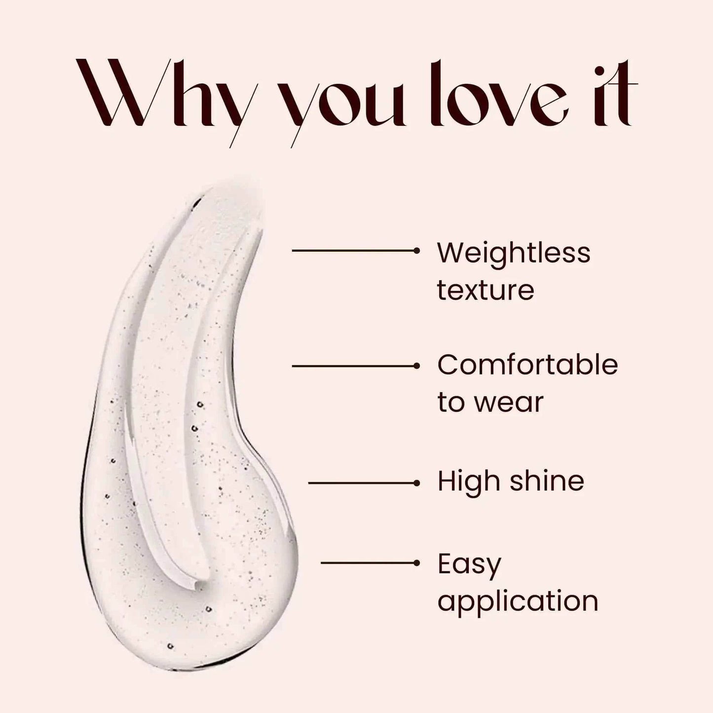 mars clear quartz lip gloss – high shine transparent gloss | non-sticky & hydrating formula | glass-like finish | wears alone or over lipstick