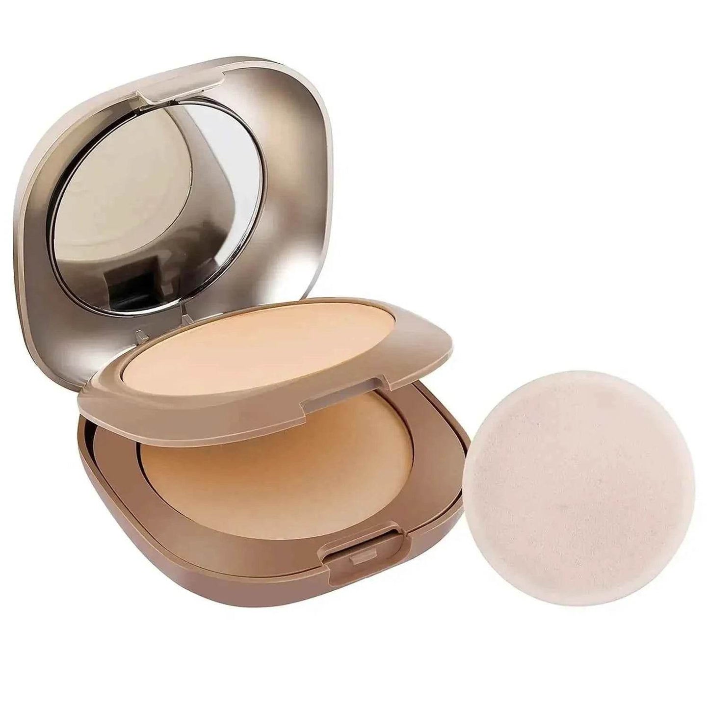 mars compact powder - skin perfecting matte finish, oil control, lightweight & long-lasting with built-in mirror for all skin types | mars compact powder
