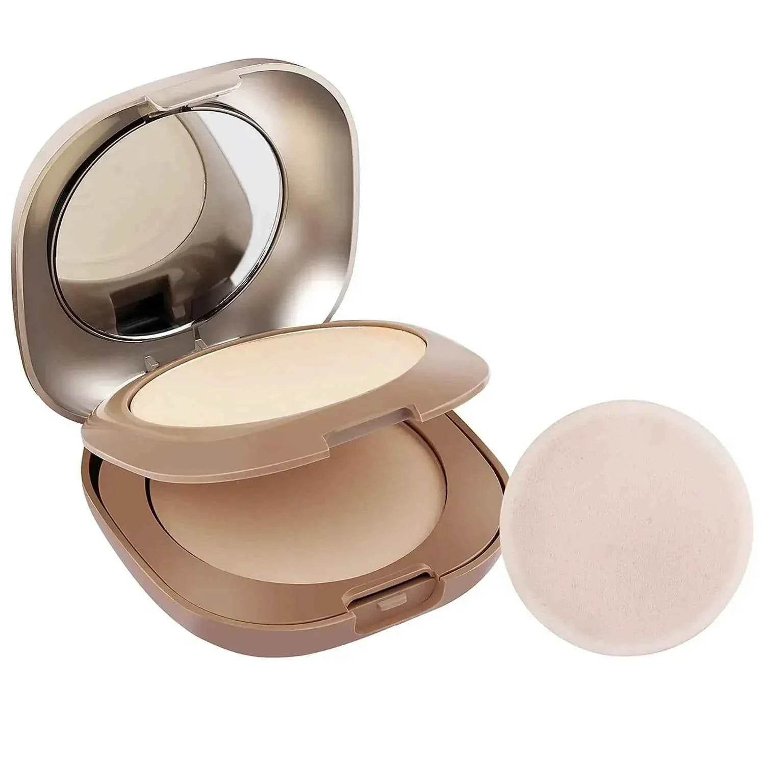 MARS Compact Powder - Skin Perfecting Matte Finish, Oil Control, Lightweight & Long-Lasting with Built-In Mirror for All Skin Types | Mars Compact Powder