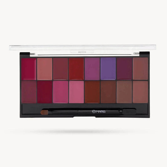 Mars Infinity Demi Matte Lip Palette – 9 Creamy Lip Colors | Blendable & Long-Lasting | Lightweight Formula | Multi-Use Lip Makeup Kit