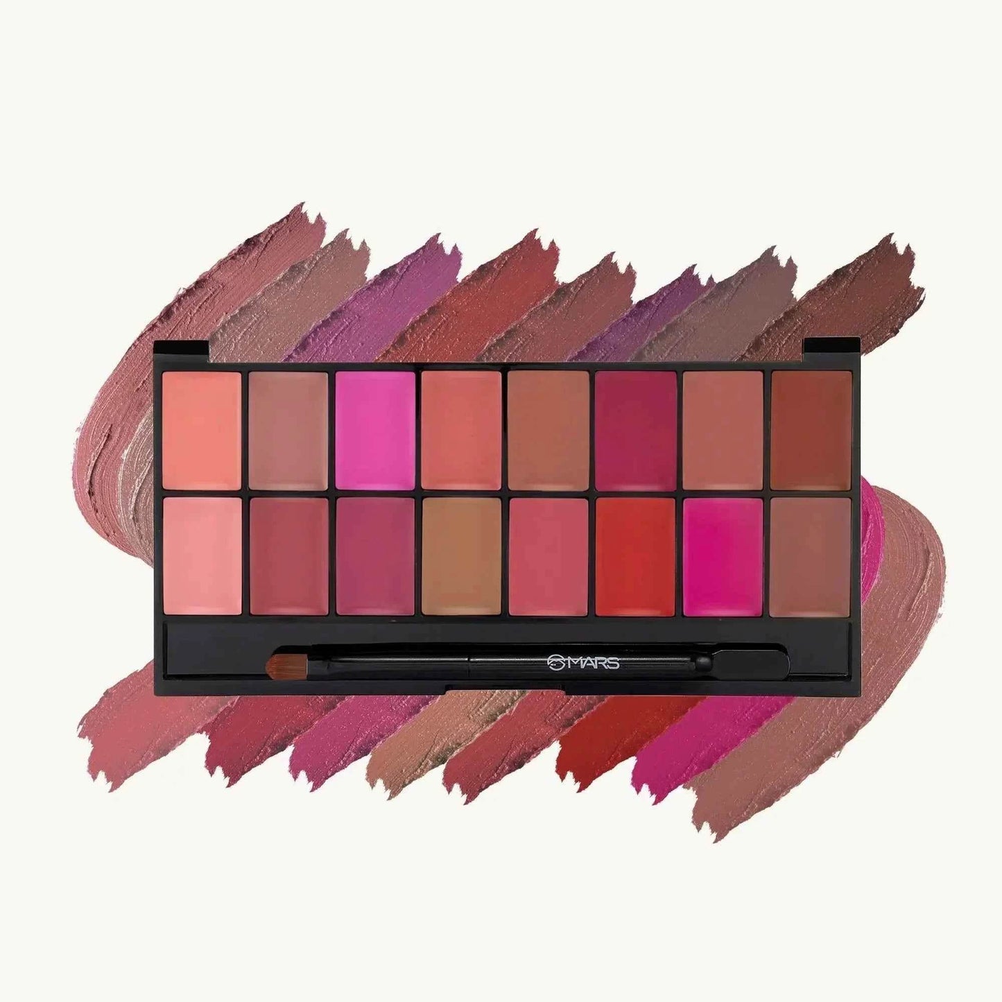 mars infinity demi matte lip palette – 9 creamy lip colors | blendable & long-lasting | lightweight formula | multi-use lip makeup kit