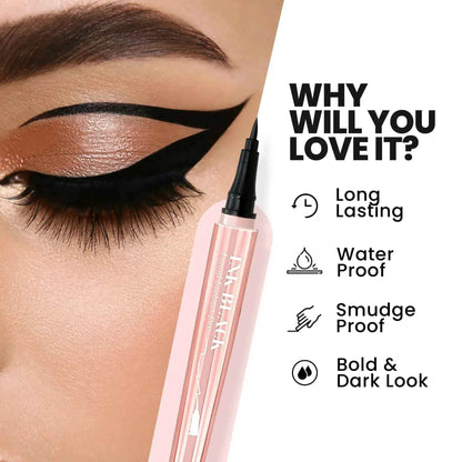 Mars Sketch Pen Eyeliner – Jet Ink Black | Waterproof, Smudge-Proof | Precision Tip for Winged & Bold Looks | Long-Lasting Liquid Liner