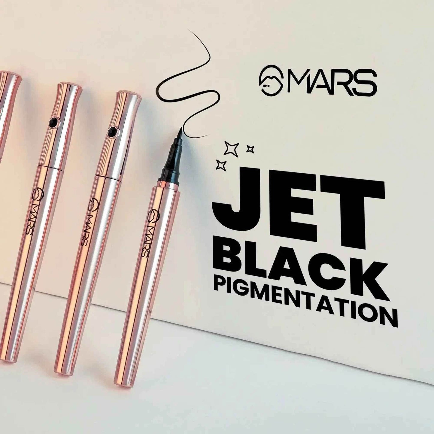 mars sketch pen eyeliner – jet ink black | waterproof, smudge-proof | precision tip for winged & bold looks | long-lasting liquid liner