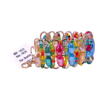 Multi-Color Crystal Beaded Bracelet for Kids – Handmade Party Wear Bangle