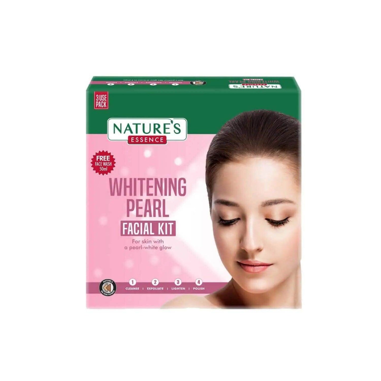 nature’s essence whitening pearl facial kit with free facewash | 60g + 50ml