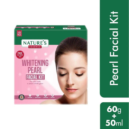 Nature’s Essence Whitening Pearl Facial Kit with Free Facewash | 60g + 50ml