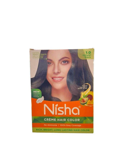 Nisha Cream Hair Color – No Ammonia Formula | 100% Grey Coverage for Natural, Vibrant Color