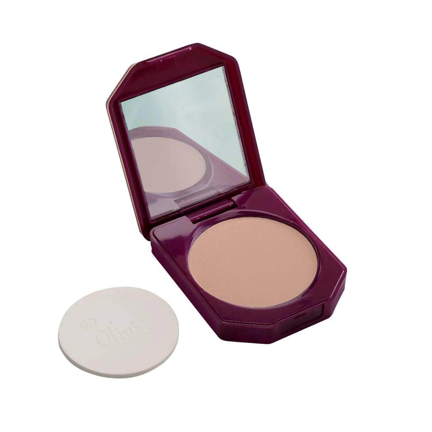 olivia 100% oil-free compact powder natural beige, shade no. 2, 15g