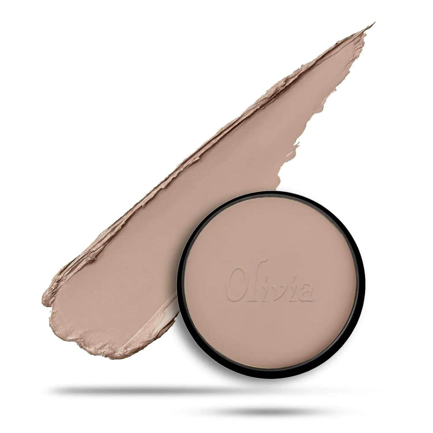 Olivia Powder Waterproof Pan Cake Natural Beige Makeup Concealer, Dry 25g, Shade No. 25