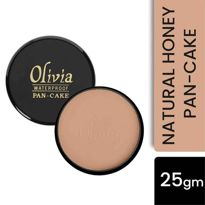 Olivia Waterproof Natural Honey Makeup Cream Concealer Pan Cake - 25g, Shade No. 24