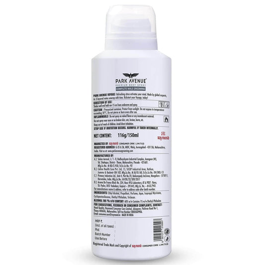 Park Avenue Signature Voyage Men's Deodorant Spray - 150ml, Long Lasting Protection