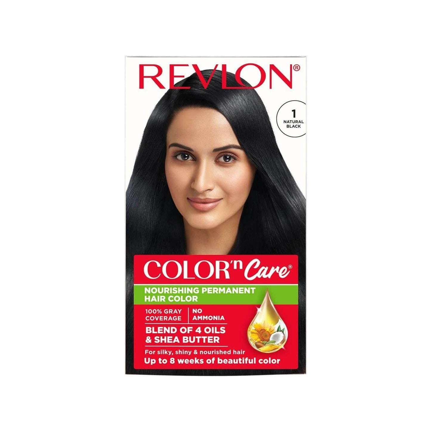 revlon color 'n care permanent hair color for women natural black