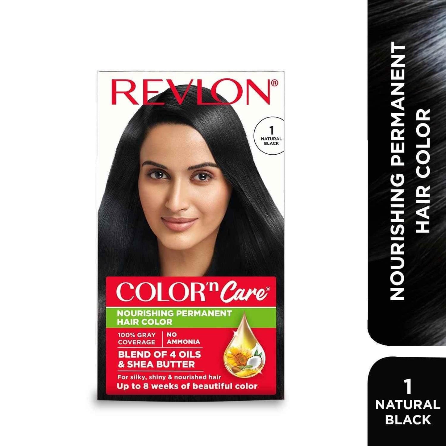 revlon color 'n care permanent hair color for women natural black