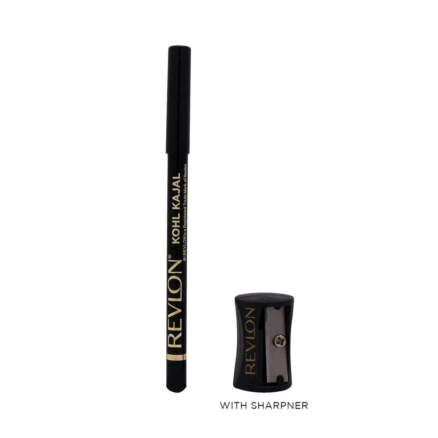 revlon kohl kajal eye liner pencil with sharpener, black, 1.14g