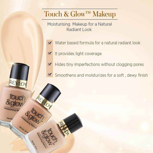 Revlon Touch and Glow Liquid Make Up - Natural Mist, 20ml