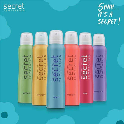 Secret Temptation Play Women's Deodorant - 150ml, Fresh and Floral Scent