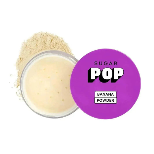 SUGAR POP Banana Powder Matte Tinted Loose Powder | Brightening Effect | Controls Shine | Sets Makeup | For All Skin Tones | 10 G - Yellow