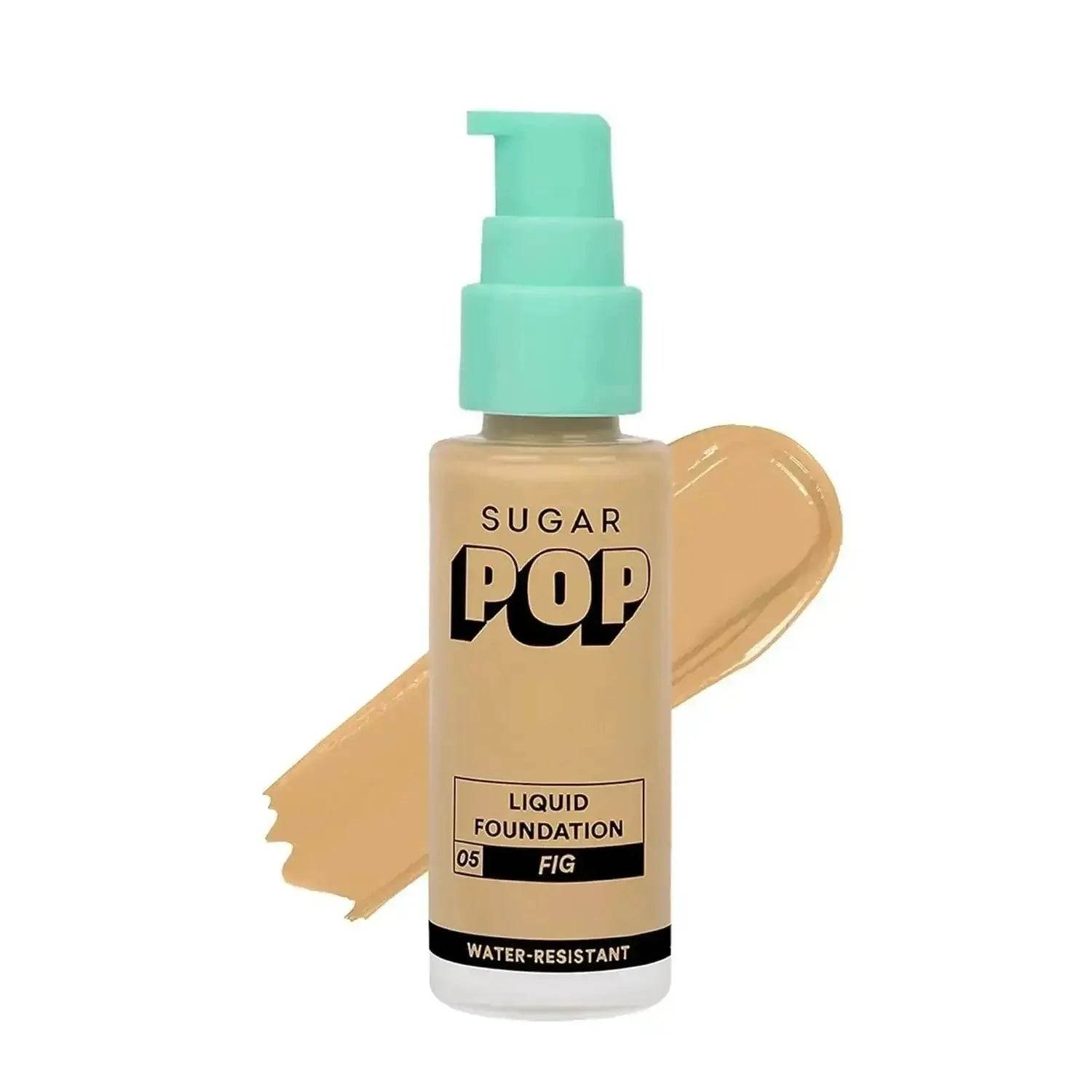 SUGAR POP Liquid Foundation - 05 Fig - 30 ml | Water Resistant, Long-Lasting (Up to 10 Hours), Super Matte Finish, Full Coverage Foundation for Flawless Skin